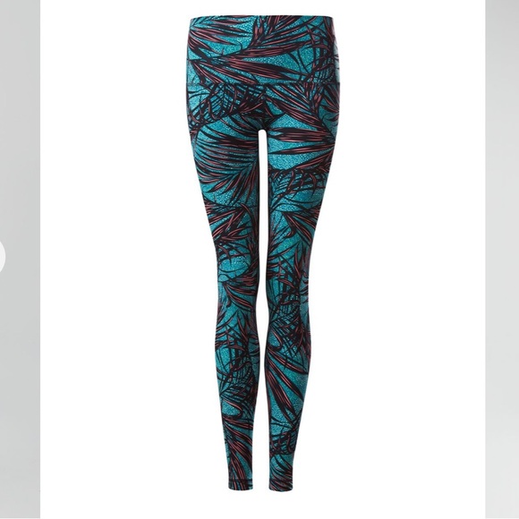 Lululemon, wunder under high rise, Palm Lace Tofino Teal Multi, size 2 - Picture 5 of 6